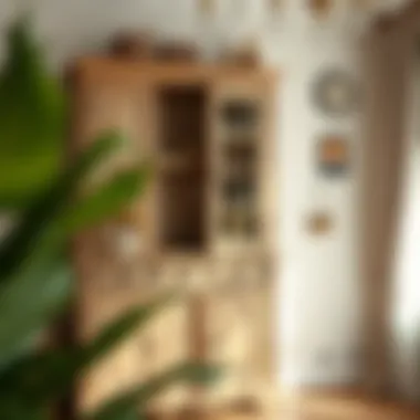 A finished wooden cabinet in a cozy home setting, highlighting the aesthetic appeal of DIY projects