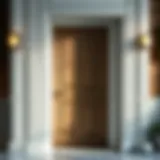 Close-up of a beautifully finished American panel door