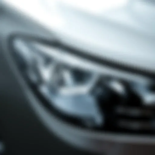 Clean and shining car headlights after polishing