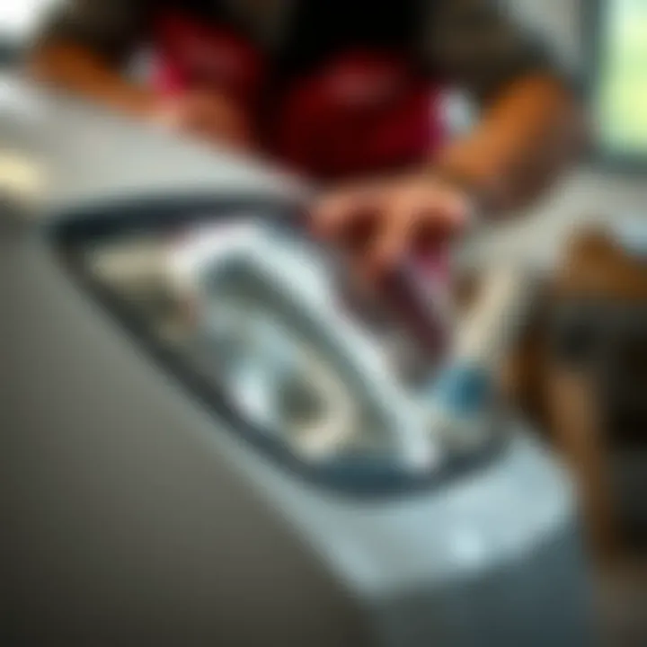 Technique demonstration for polishing headlights