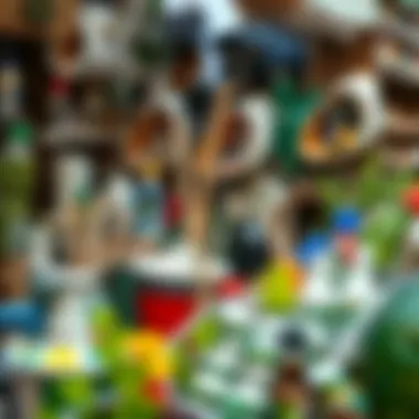 A diverse range of recyclable materials arranged artistically