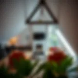 Stylish attic living space with modern decor