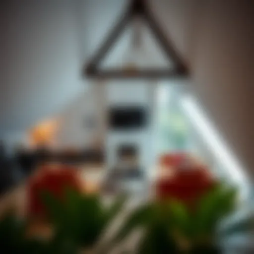 Stylish attic living space with modern decor