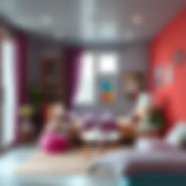 Innovative Room Décor Using Badana Boyası Colorful room showcasing innovative décor