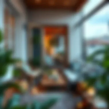 Cozy balcony setup for relaxation and enjoyment