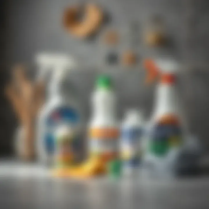 Chemical cleaning products used in bathrooms