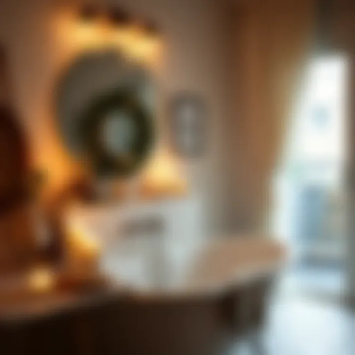 Cozy bathroom ambiance with candles and soft lighting