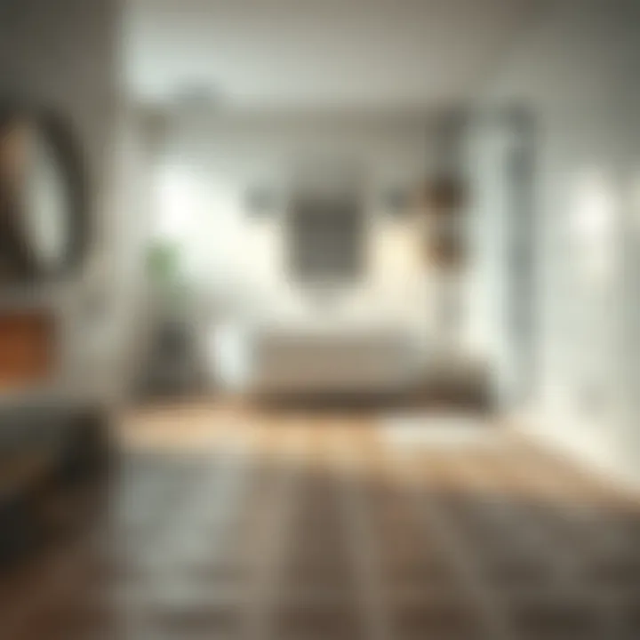 Strategic Tile Layout for Optimal Aesthetics Close-up of tile layout on bathroom floor