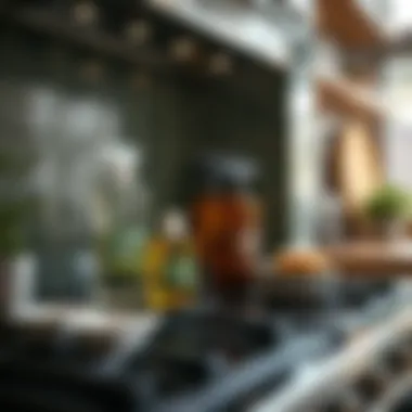 Array of eco-friendly cleaning products suitable for glass stoves.