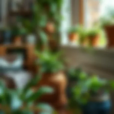 Creative DIY plant projects displayed in a cozy home environment