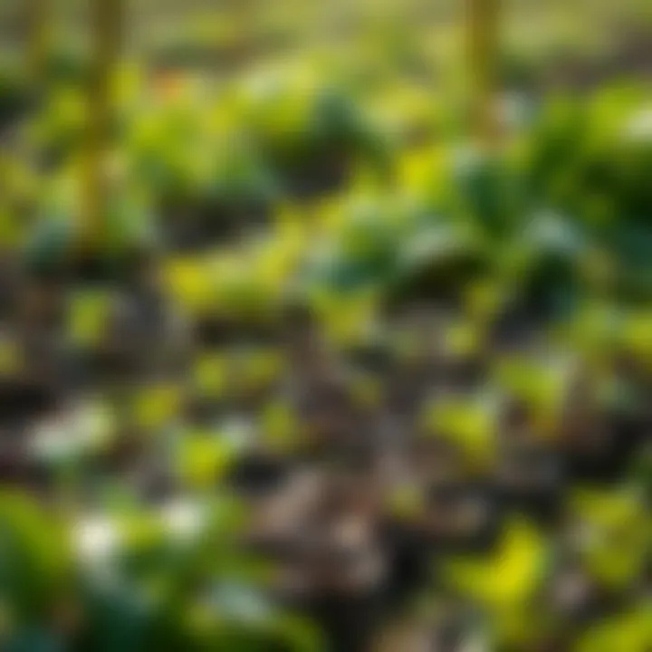 Sustainable farming practices illustrated through a thriving ecosystem