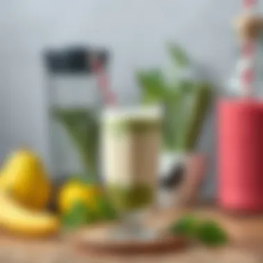 A beautifully presented healthy drink in a glass