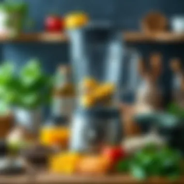 An array of healthy ingredients displayed for blending