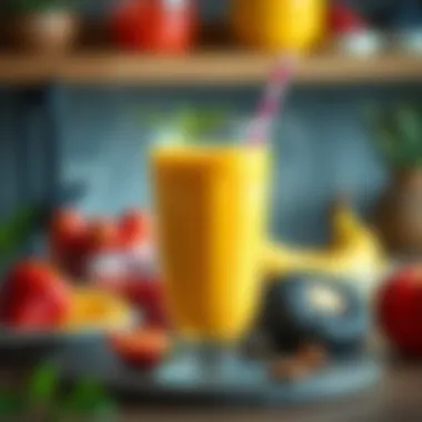 A vibrant smoothie made with fresh fruits and vegetables