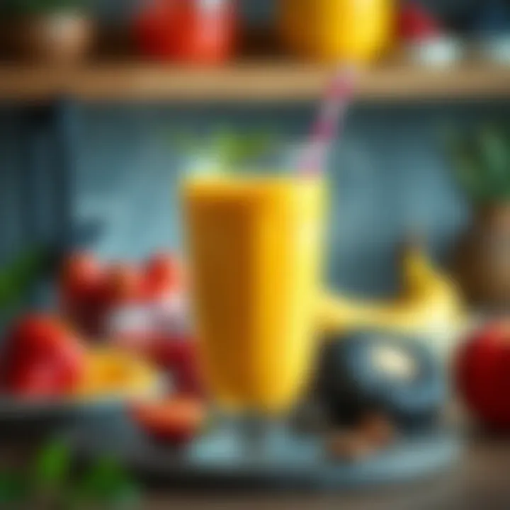 A vibrant smoothie made with fresh fruits and vegetables