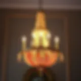 Elegant chandelier adorned with colorful beads