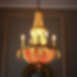 Elegant chandelier adorned with colorful beads