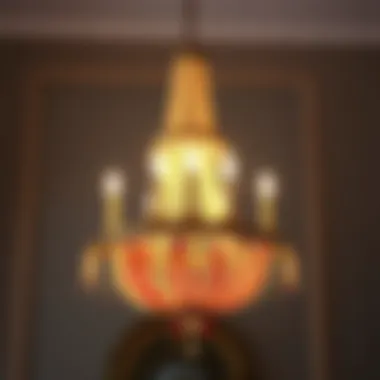 Elegant chandelier adorned with colorful beads