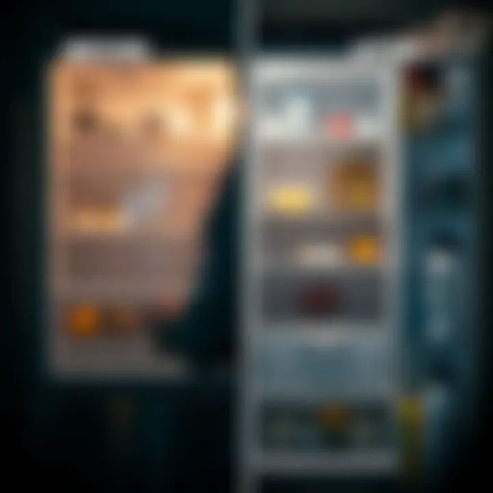 Before and after comparison of refrigerator cleanliness