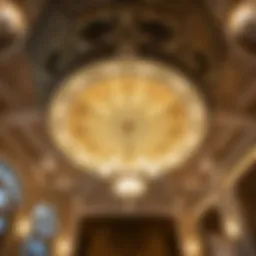 Elegant ceiling design with intricate patterns