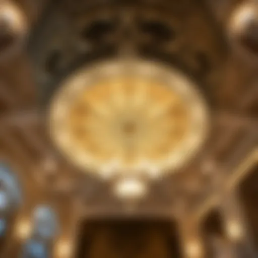 Elegant ceiling design with intricate patterns