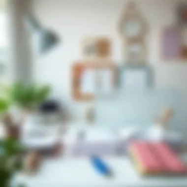 A serene workspace featuring a ceyiz listesi defteri, stationery, and planning tools