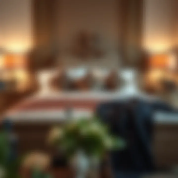 A beautifully arranged bed with a luxurious çeyiz set