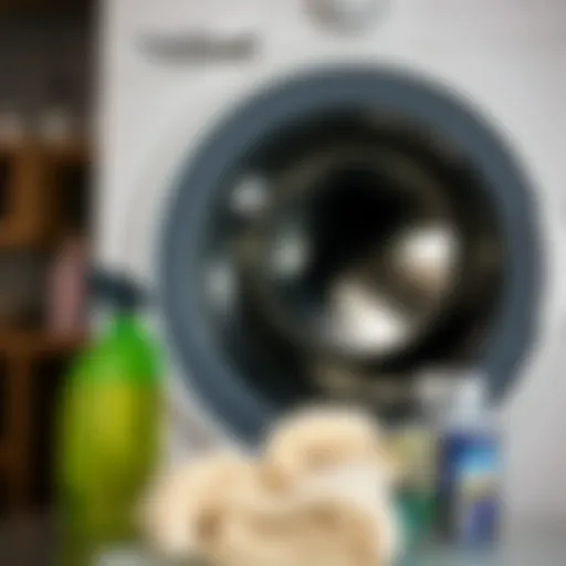 Cleaning materials for washing machine drum maintenance