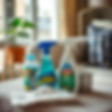 Cleaning supplies for linen chair maintenance