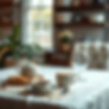 Table setting with coffee color elements