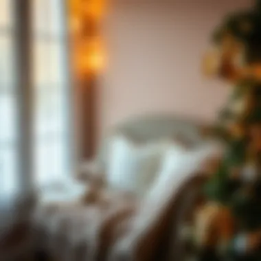 Cozy corner with a warm blanket and a good book for New Year's Eve reflection