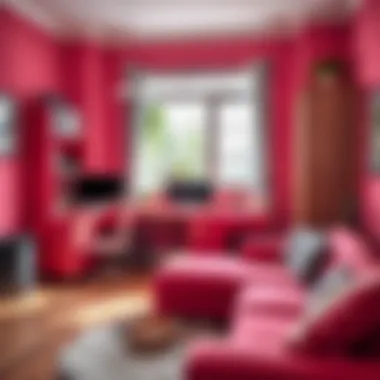 Creative use of color in a home office space