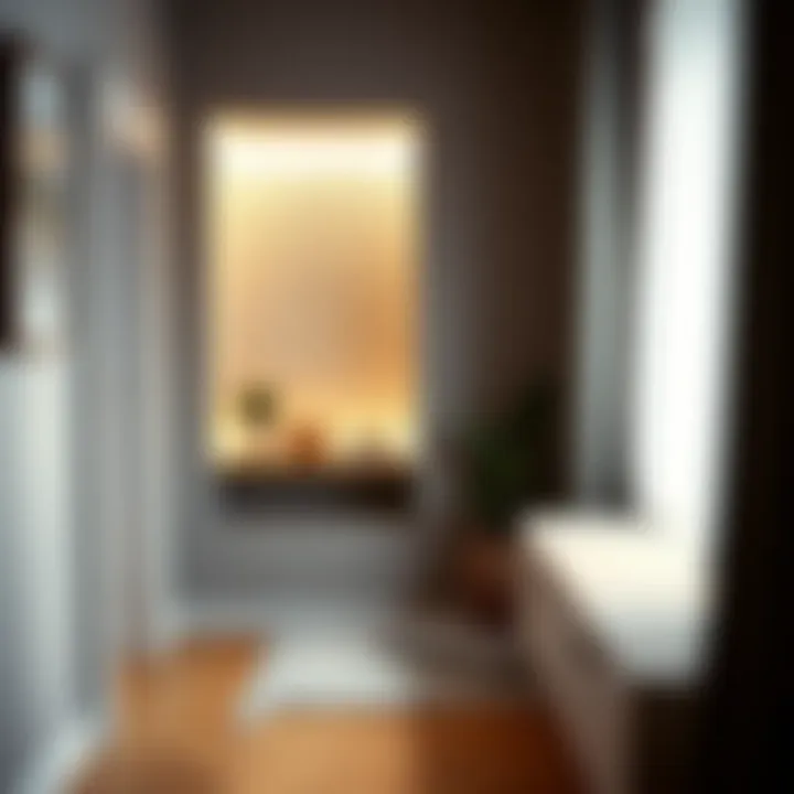 Creative use of lighting in a wall niche