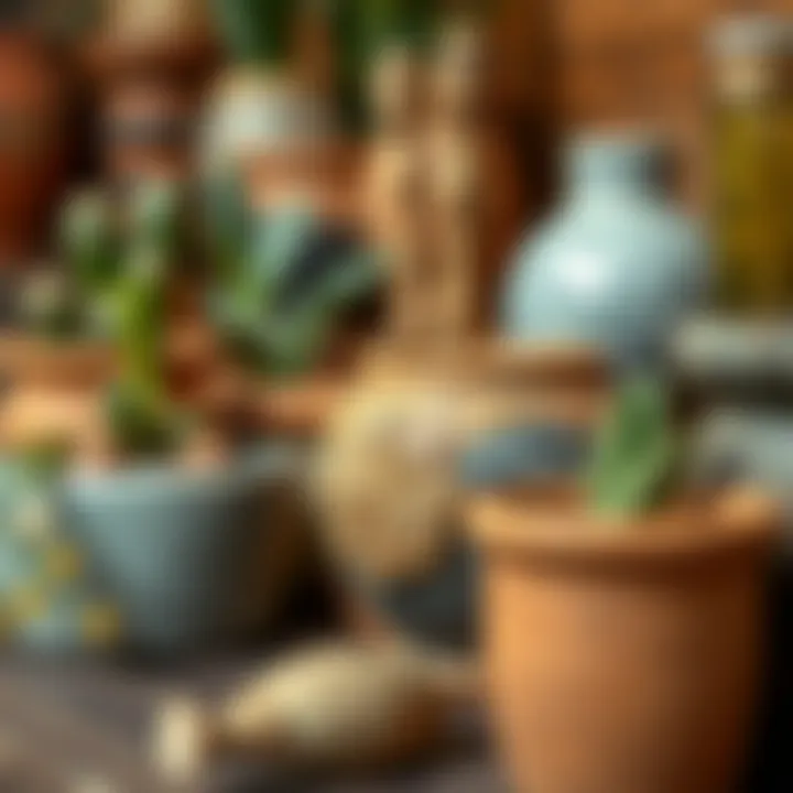 Unique materials used for making decorative pots