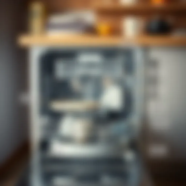 Diagram of dishwasher components