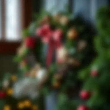 DIY Christmas wreath made from natural materials