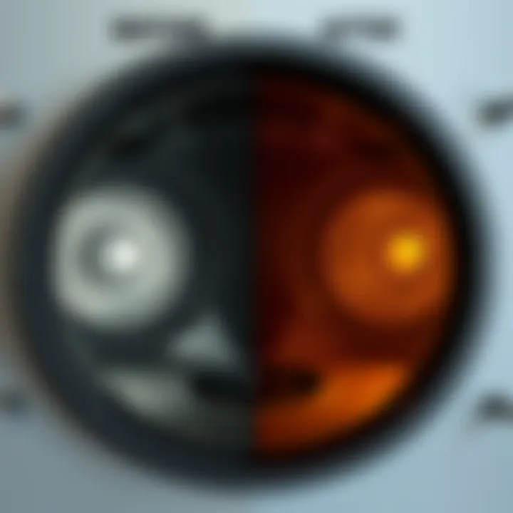 Before and after images of a drum oven highlighting the effectiveness of cleaning