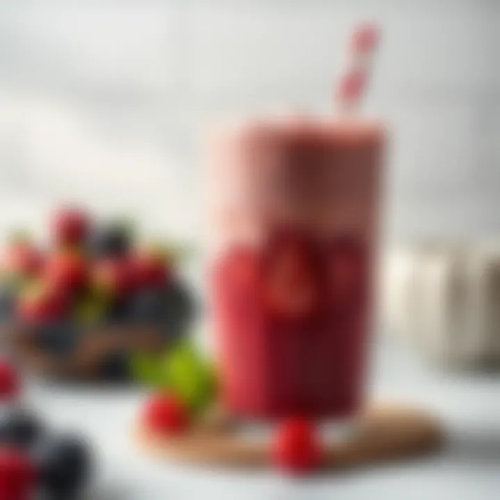 Creamy Berry Blend Beverage Delicious berry blend drink with a creamy texture