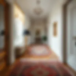 Elegant hallway rug selection