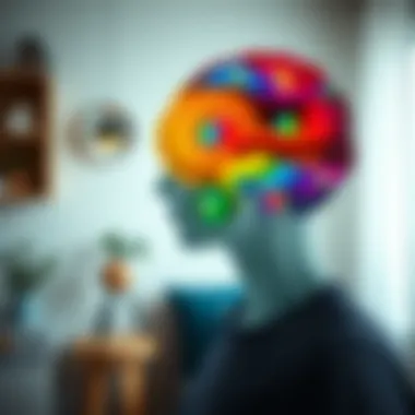 Emotional Intelligence and Its Colorful Dimensions Abstract illustration depicting emotional intelligence in colors