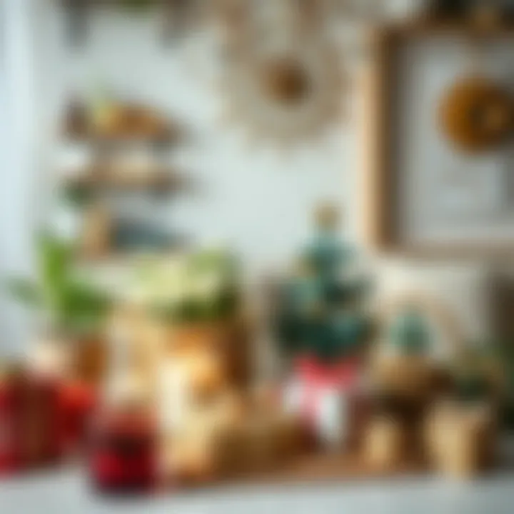 An artistic arrangement of various home decor items as gift suggestions