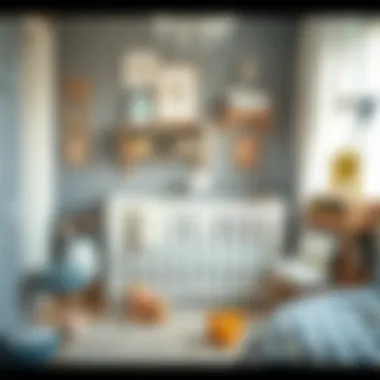 Decorative Elements in Baby Boy's Nursery Decorative elements and toys enhancing a boy's nursery design