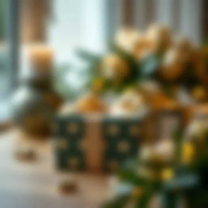 Stylish gift box with elegant wrapping