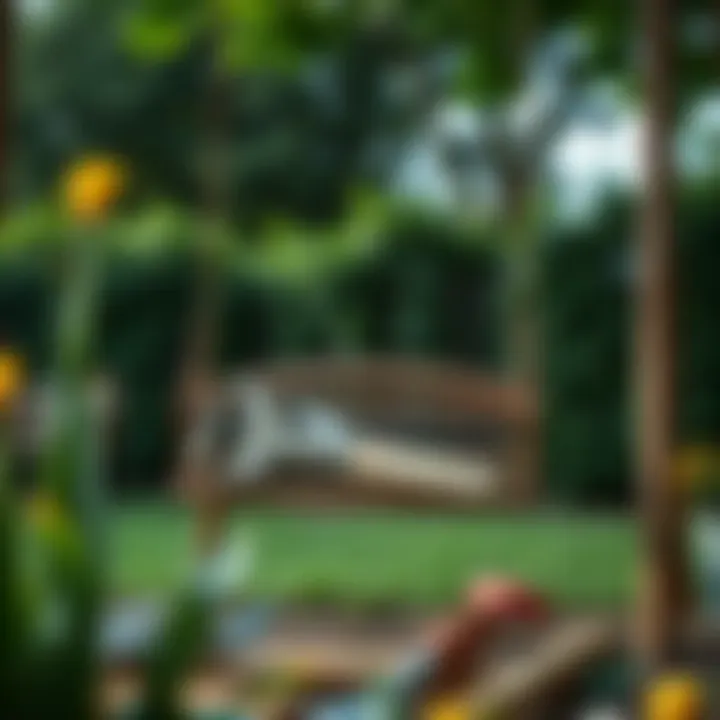 Essential tools and materials for setting up a garden swing