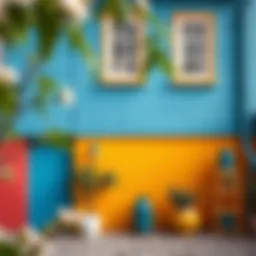 Vibrant exterior paint colors enhancing home aesthetics