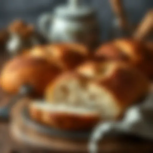 Freshly baked homemade bread with a golden crust