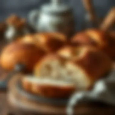 Golden Crust of Homemade Bread Freshly baked homemade bread with a golden crust