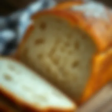 Soft Texture of Sliced Bread Sliced bread showcasing soft texture and aroma