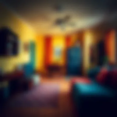 Vibrant color palette for interior design