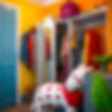 Colorful wardrobe transformation